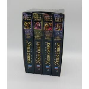 The Life of Jesus Christ VHS Box Set VOL 1 2 3 4 Birth Healer Betrayal Risen